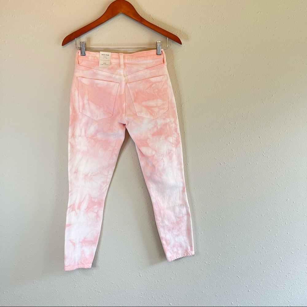 Lucky Brand Tie Dye Pink White Women’s Crop Skinny Jeans Size 10 NWT - Picture 7 of 9
